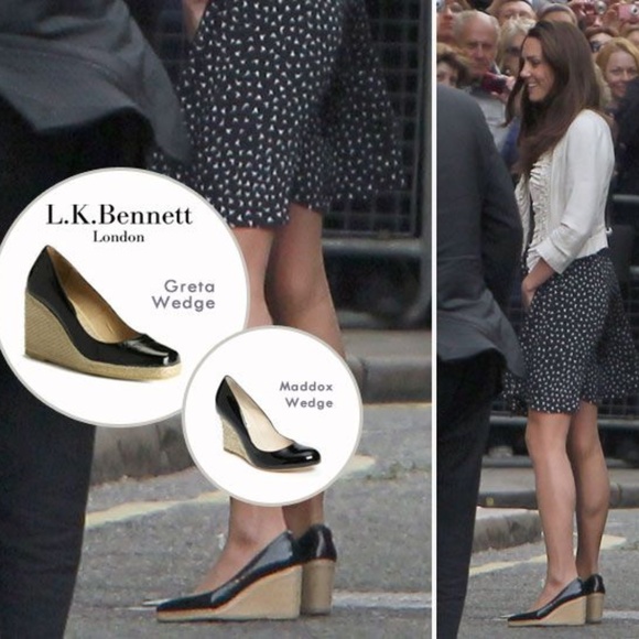 ❌❌SOLD❌❌ LK BENNETT MADDOX Wedge Heels 39 8.5 9 - Picture 4 of 8